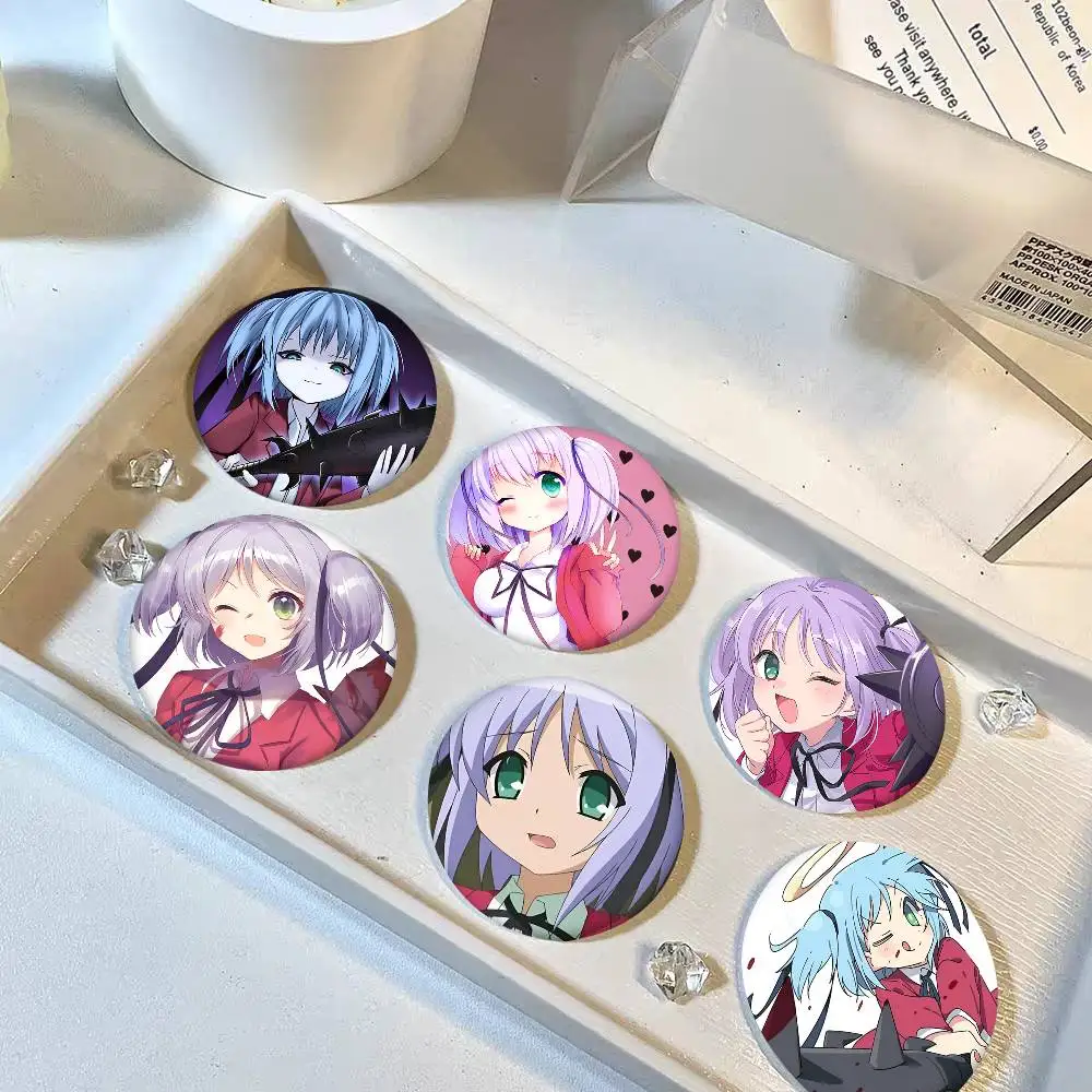 Anime Bludgeoning Angel Dokuro-Chan Round Badge Creative Brooch Clothing Backpack Accessories Lapel Pin