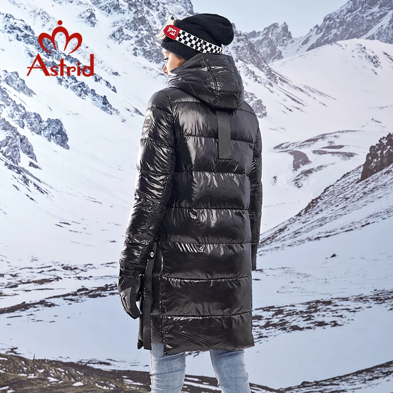 Imagem -05 - Astrid 2023 Inverno Nova Jaqueta Feminina Parkas Feminino com Zíper com Capuz Moda Estilo Macio Cabolsas Longos Quentes para Mulher de Alta Qualidade