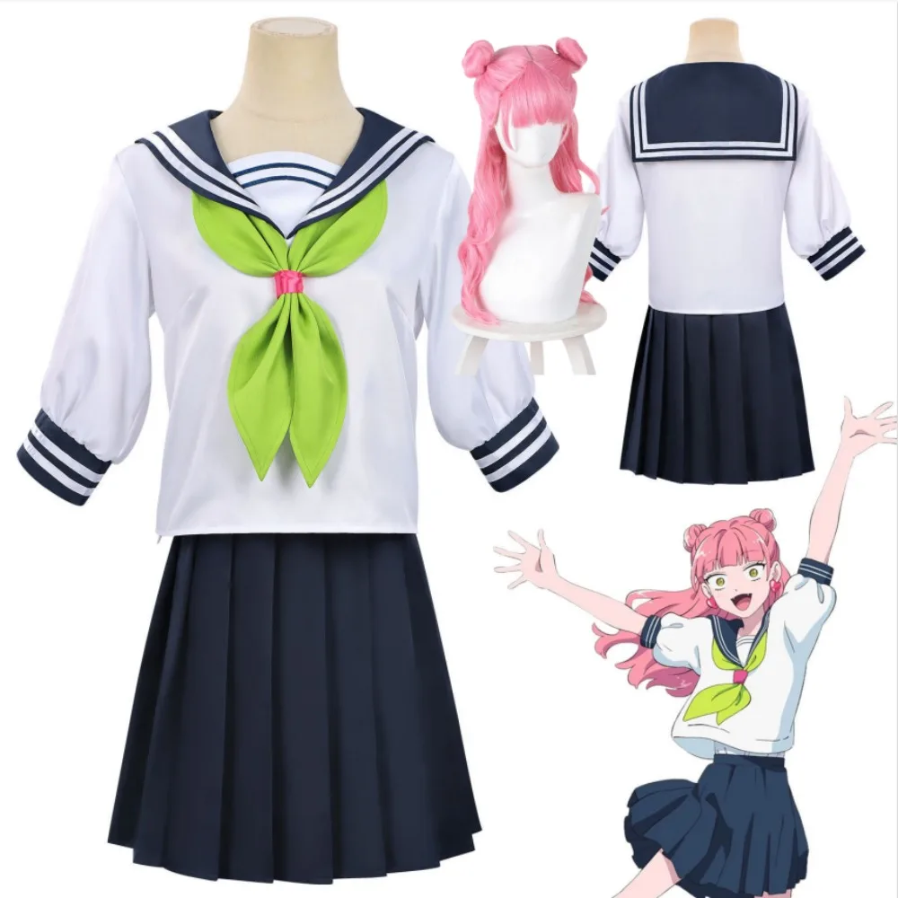 

You and I Are Completely Different Miyu Suzuki Cosplay Costume School Uniform Sailor Suit Uniform Hair Accessories Stage Costume