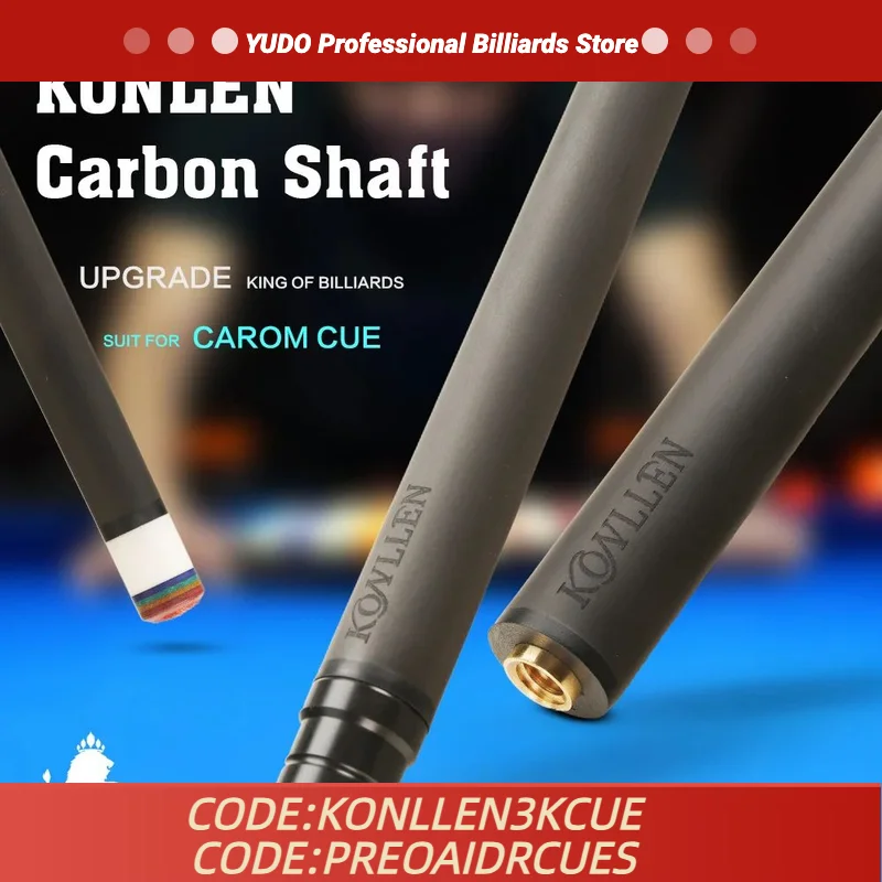 

KONLLEN New Billiard Carbon Fiber 3 Cushion Carom/Libre Cue Stick Shaft Uni-loc /Radial 3/8*8 Pin Joint Single Shaft for PERI