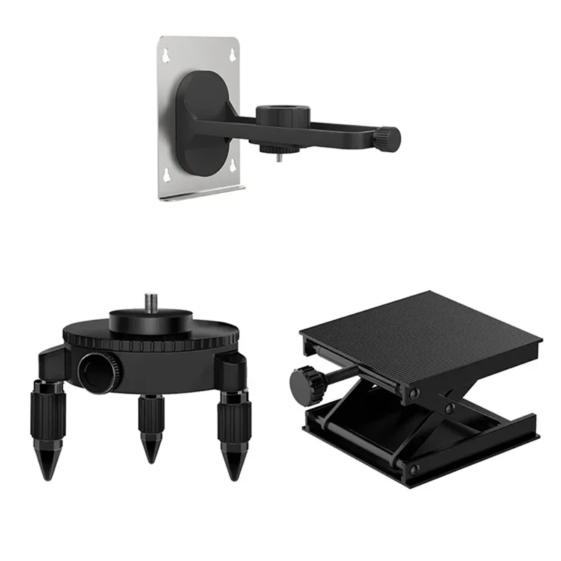 Adjustable Rotating Base Universal Level Measurement Auxiliary Accessories Wall Bracket/Lifting Platform 3PCS/Set-AB09