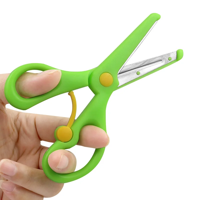 Children\'s Safety Scissors Labor-Saving Cartoon Manual Paper-Cut Student Kids  Handmade Cutters