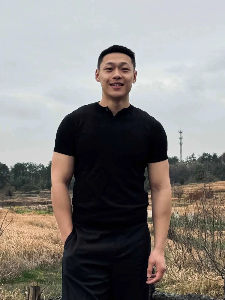 

American Sle Henry Collar ort Sve Knitwear Casual Slim Fit Cuff Tee Quarter Sve Men's T-irt Youth Faion Summer