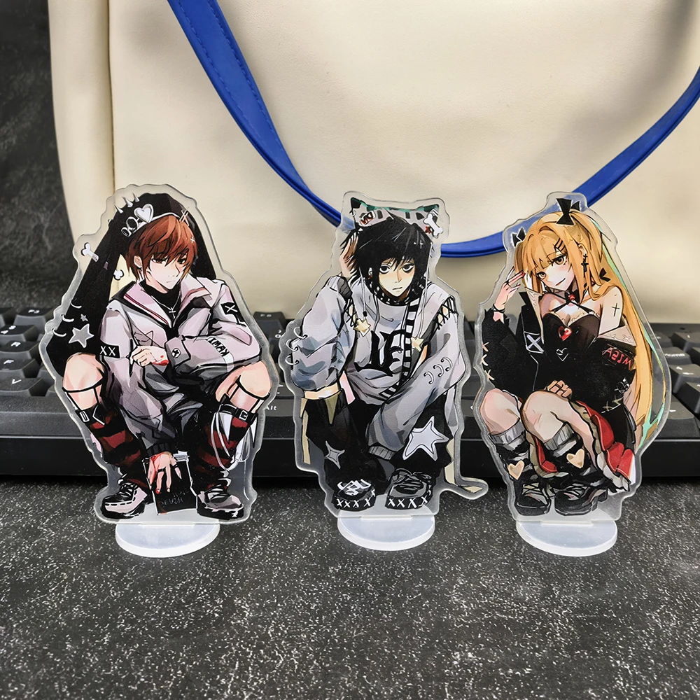 Anime Death Note L·Lawliet Cosplay Acrylic Stand Figure Standing Plate Desktop Decoration Halloween Party Prop