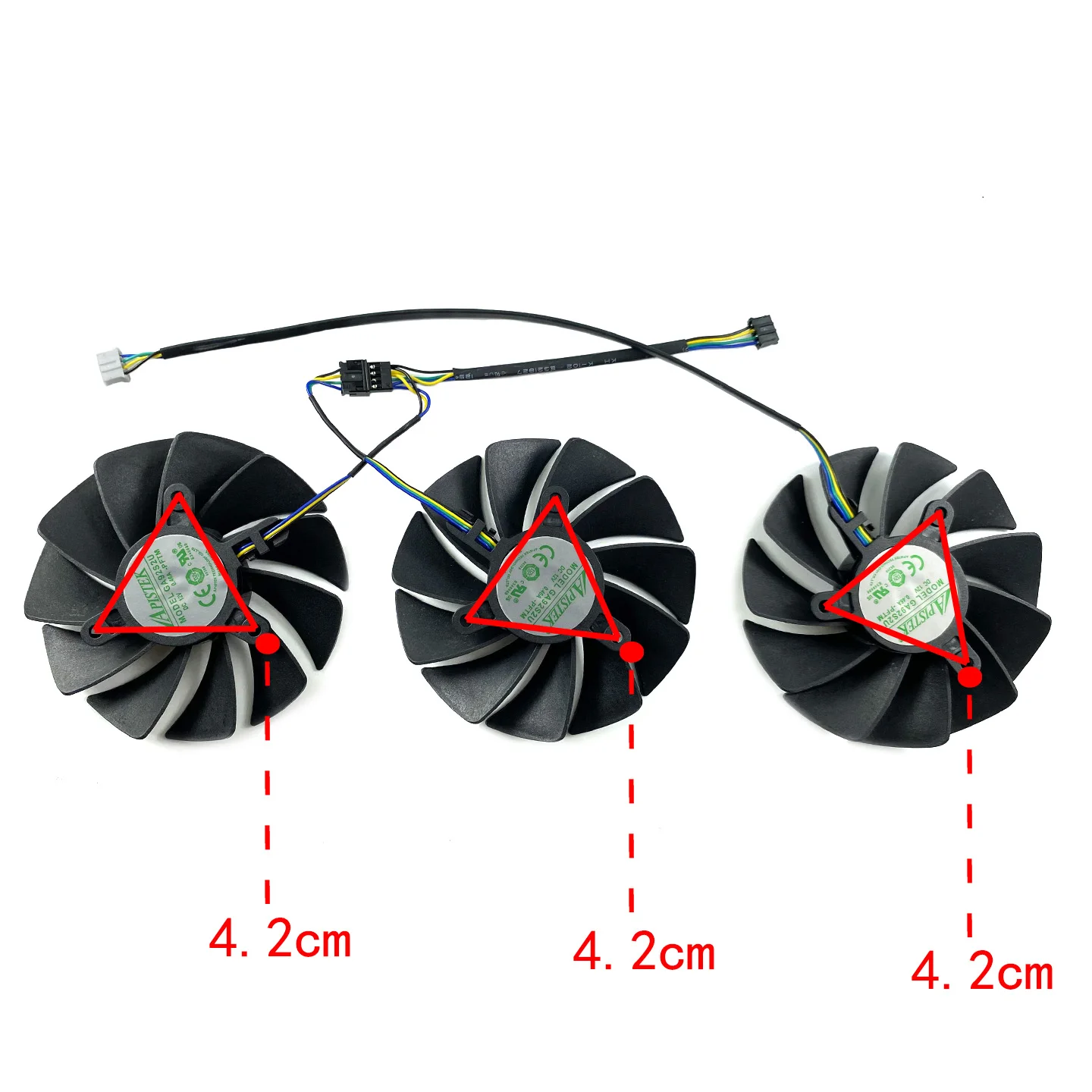 GA92S2U для ZOTAC RTX 4070 4070S 4070ti 4070tiS 4080 TRINITY Замена видеокарты Вентилятор