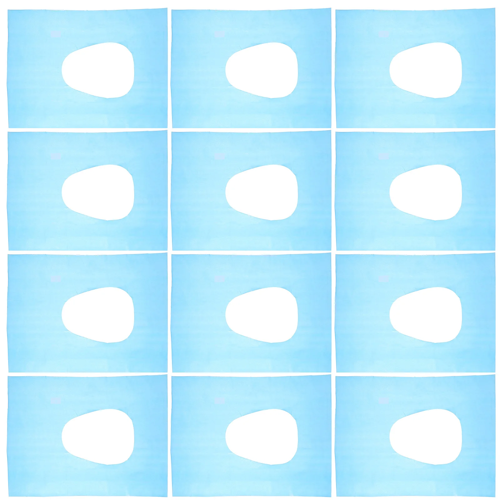 

18 Pcs Toilet Seat Cover Waterproof PE Film Disposable Bathroom Accessories Blue Color Portable Pad Travel Outdoor