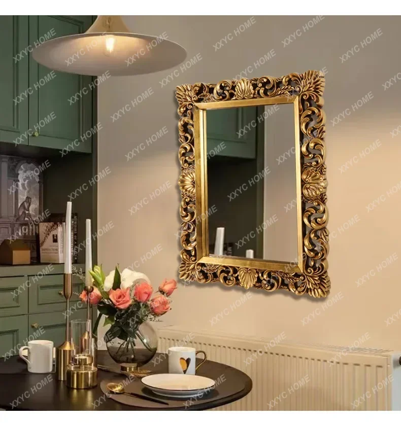 XX Mirror  Wall Hanging Square Entrance Decoration Horizontal and Vertical Hanging Mirror
