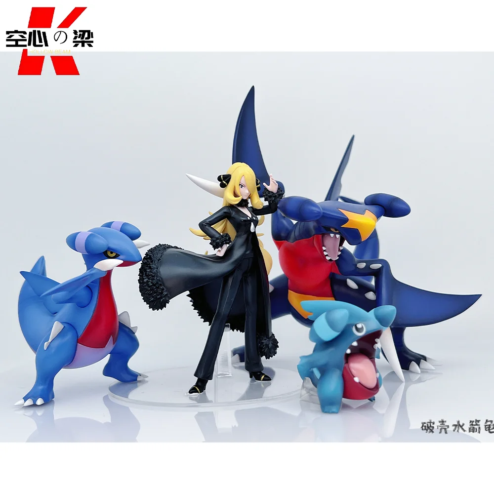 [1/20 Scale World] Gible and Gabite and Garchomp Round Shark and Sharptooth Shark and Biting Shark Toy Figure Decoration