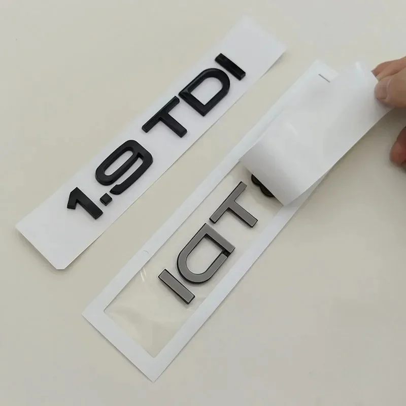 3D ABS Car Letters 1.9 2.0  2.8 3.0 4.2 TDI Logo Badge Emblem Rear Trunk Sticker For Audi Auto Decals Decoration Accessorie