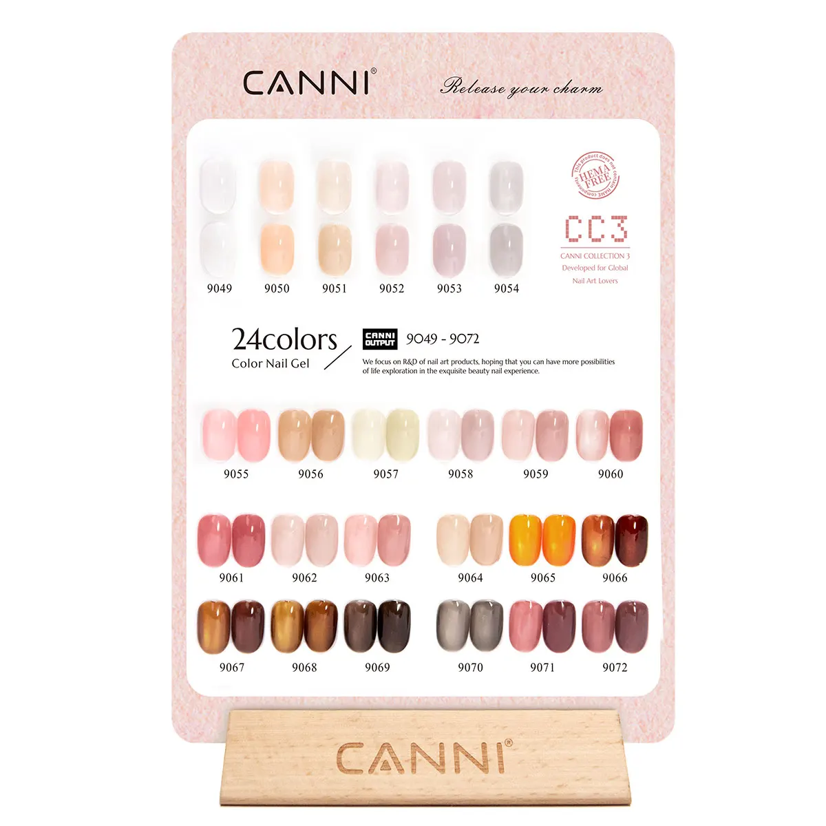 CANNI HEMA FREE Nagelgellack VIP Kit Farbkarte Diamond Top Coat 30 Stück/Set 9 ml Soak Off UV LED Nagelmaniküre CC1 bis CC7 Kit – Detail 22
