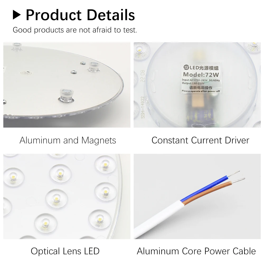 Ceiling Light Replacement Led Module 220V Led Panel Dimmable 72W Round Led Light Board Energy Saving Module For Ceiling Lamps
