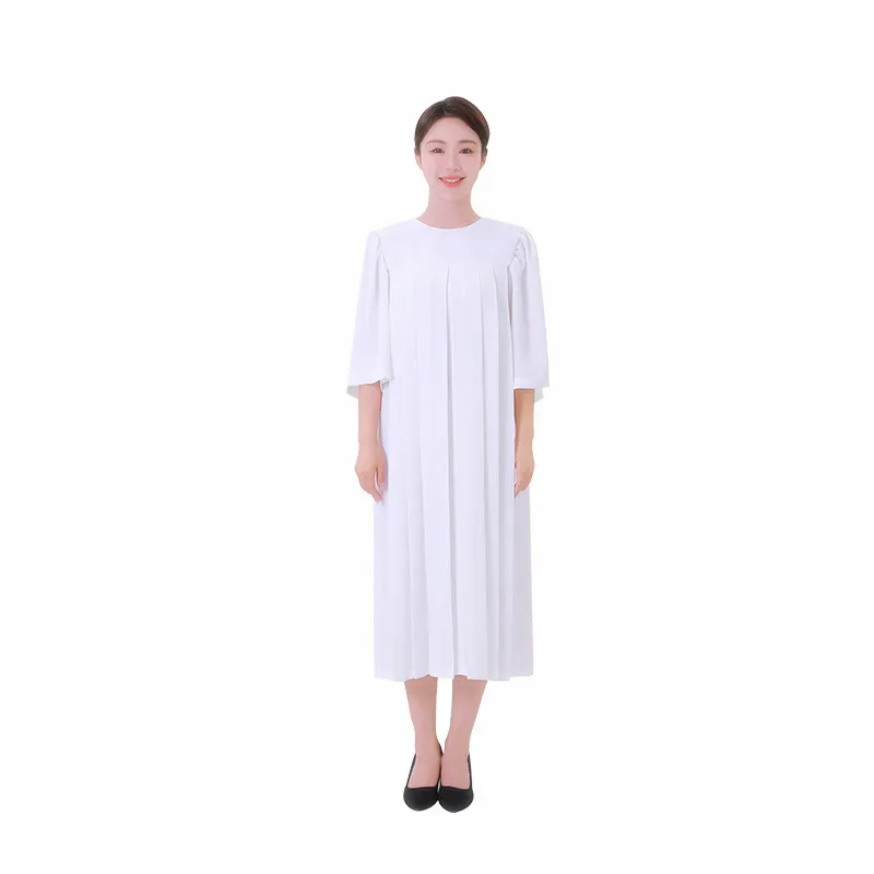 Bible Gown Robe Wear Clothes Europe Version Church Clerical Costume Priestess Gospel Choir Garment White Blue Red Pattern JT007