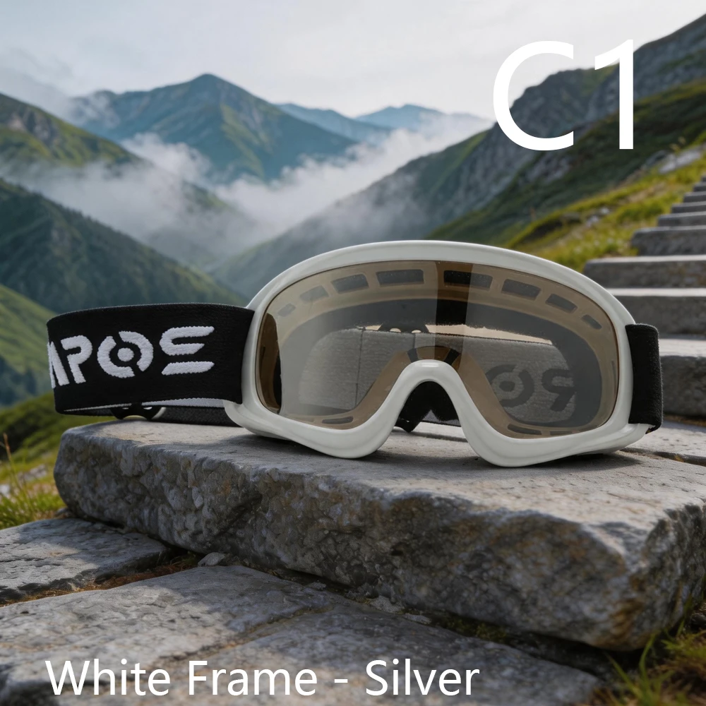 Lightweight Kids Cycling Goggles, HD Vision Wind‑Dust‑Proof Impact‑Resistant UV400 Eyewear for Skiing, Off‑Road & Outdoor Sports