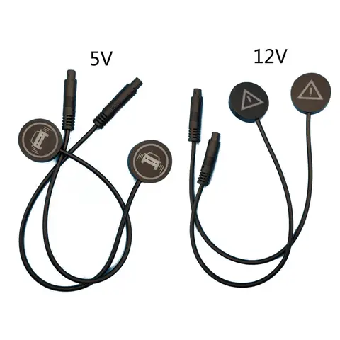 2x 12V/5V 자동차 사각지대 감지 시스템 경고등 미러 레이더 감지