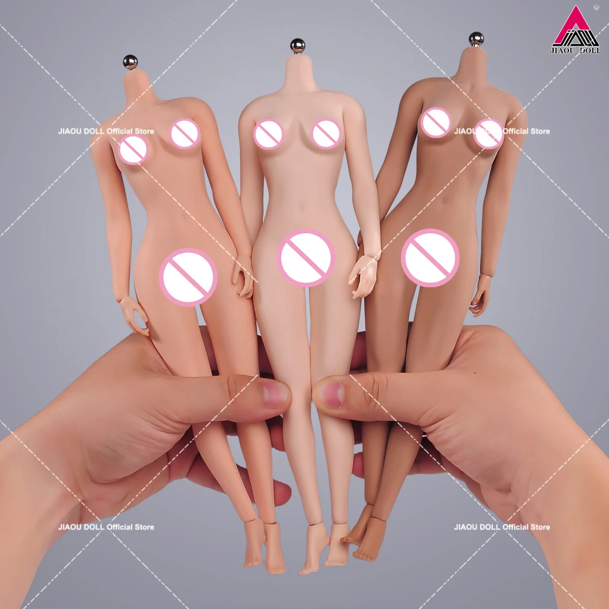 AB001 1/6 Flexible Seamless Body Steel Skeleton Big Breast 12'' Female Soldier Action Figure Body with Removable Feet