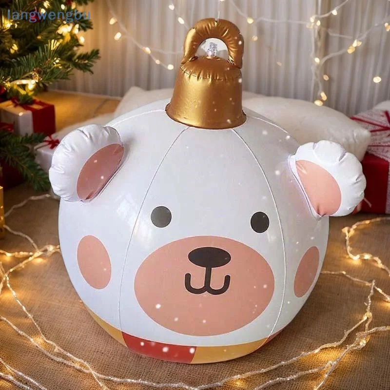

60cm Giant Bear Inflatable Ball, Outdoor Xmas PVC Decoration Toy.