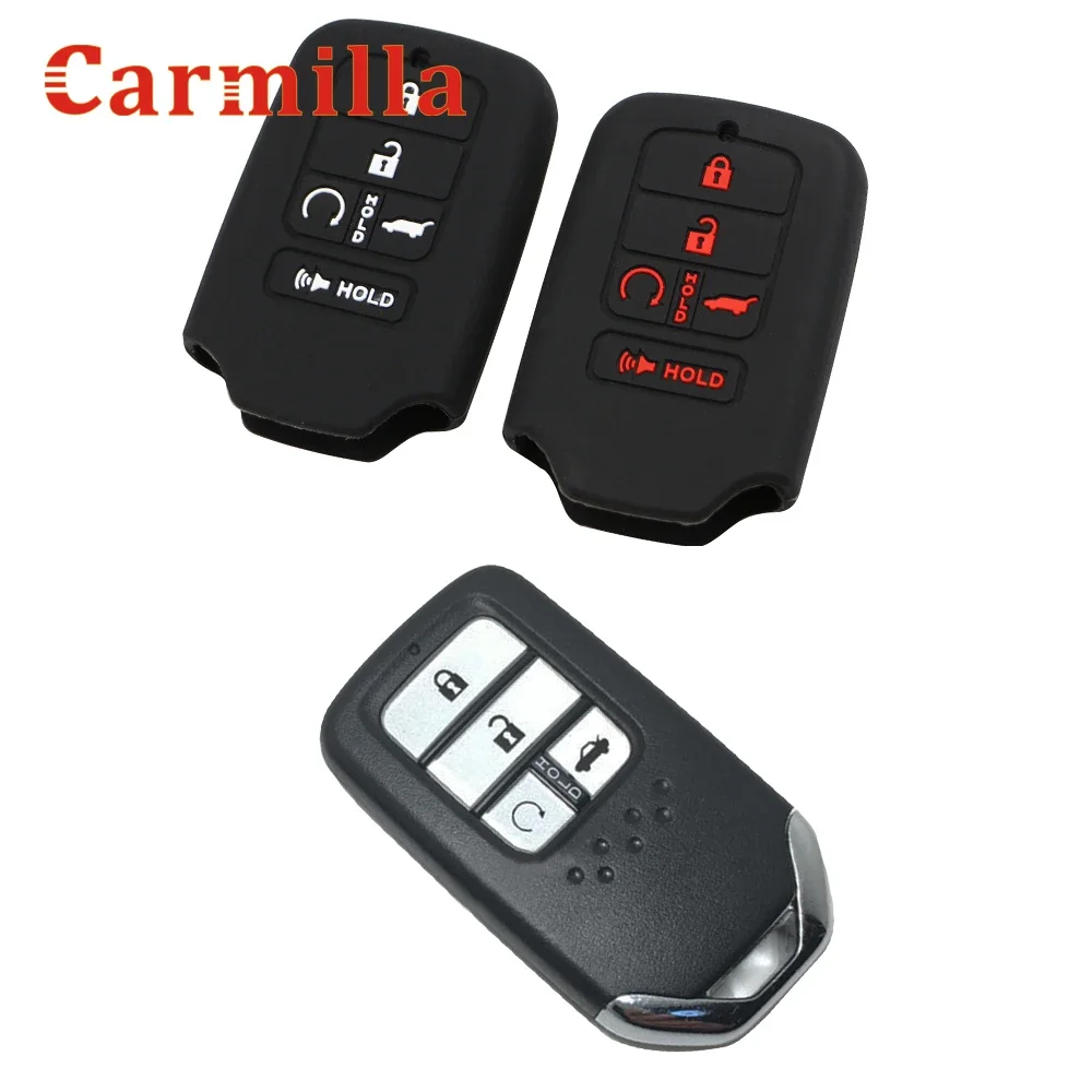 For Honda Civic Accord Cr-v Pilot Crv 2016 2017 2018 2019 Silicone Car Key Case Cover Keyless Fob Shell Skin Holder Protector