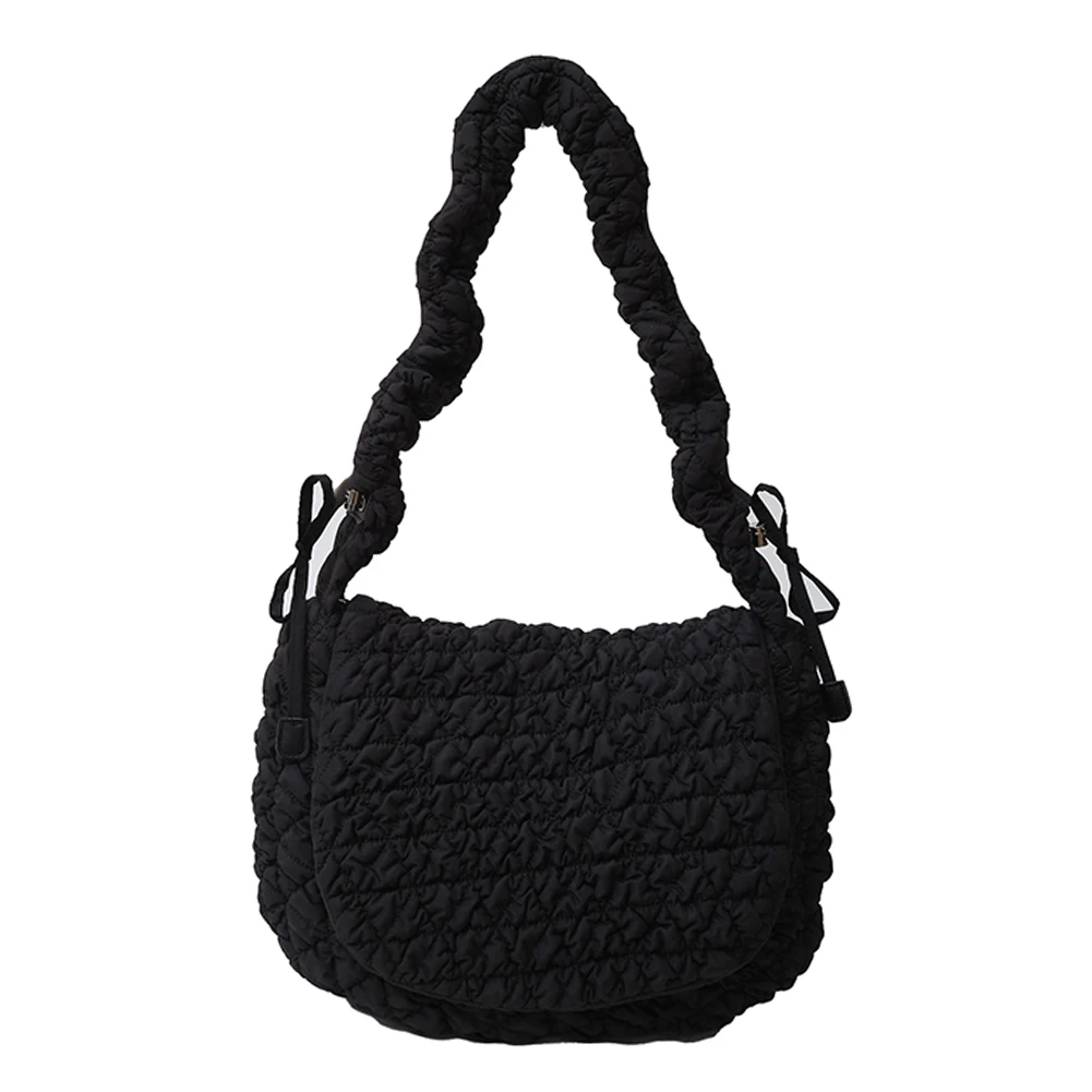 

Shoulder Bag Quilted Puffy Handbag for Women Adjustable Strap Carryall Bag Zipper Puff Purse for Travel Work