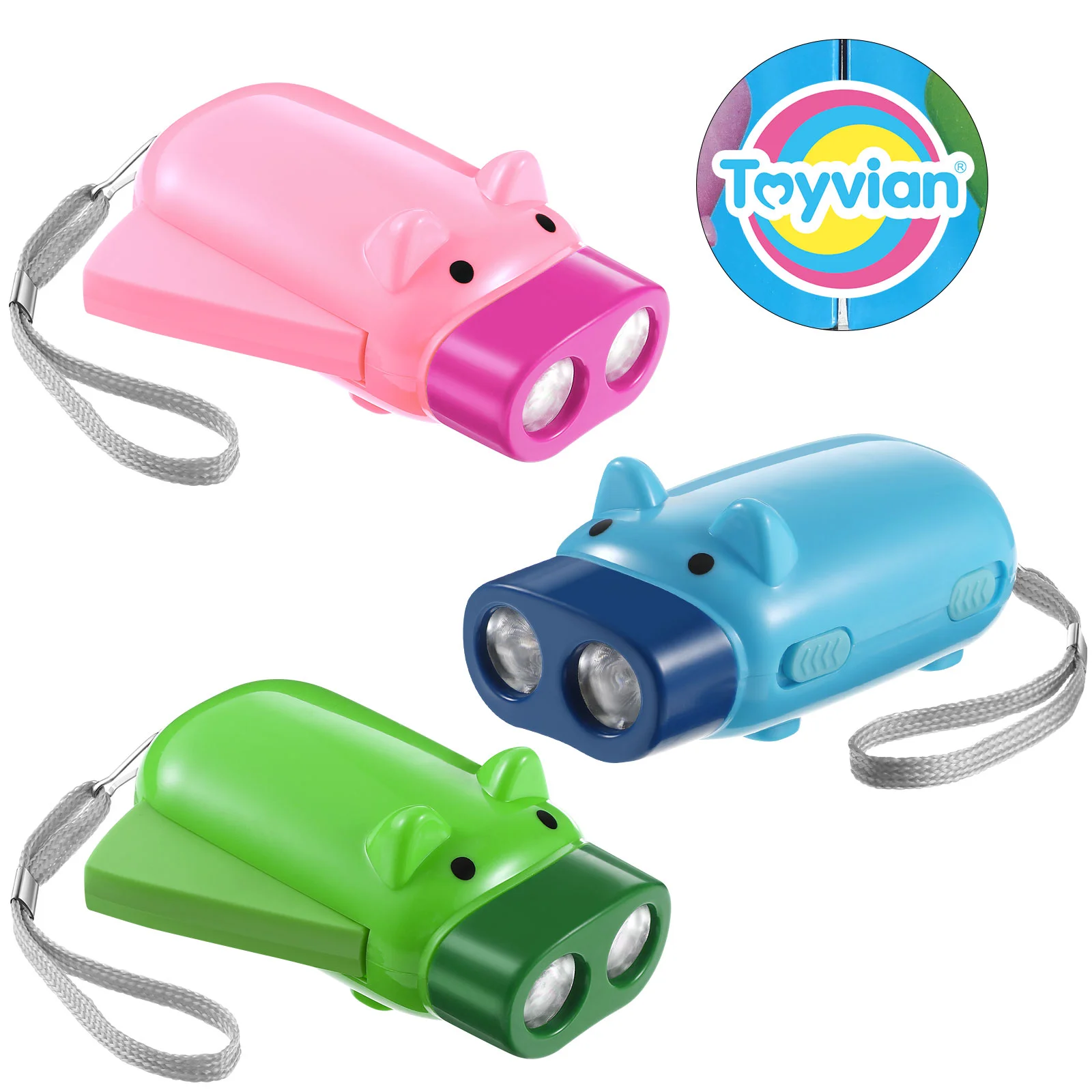 Kids Flash Light Bright Flashlight Hand Press Flashlights for Night Child LED Mini