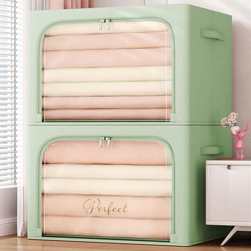 

Storage box Household clothes sorting box bag Fabric folding clothing quilt Simple wardrobe Storage basket