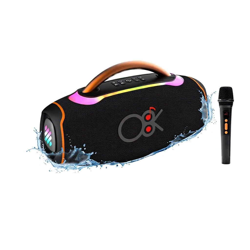 Outdoor Speaker 120W Subwoofer BassUp 2.0 With 24-Hour Playback IPX6 Waterproof Built-in RGB Lighting