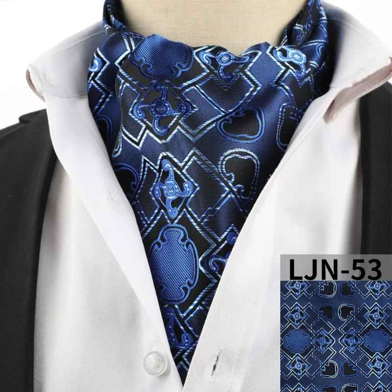 Men's Long Square Scarf, Tie, Lapel Scarf, Tie for Shirts, Versatile Warmth, Embroidered Silk Scarf