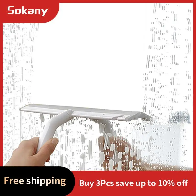 A59E-28Cm Silicone Broom Lengthen Floor Cleaning Squeegee New Glass Scraper Pet Hair Dust Brooms Bathroom Floor Wiper