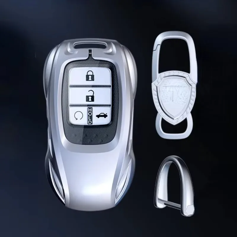For Honda Civic HRV CRV XRV CR-V Odyssey Pilot Accord Zinc Alloy Car Key Case Keyless Cover Key Shell Interior Car Accessories