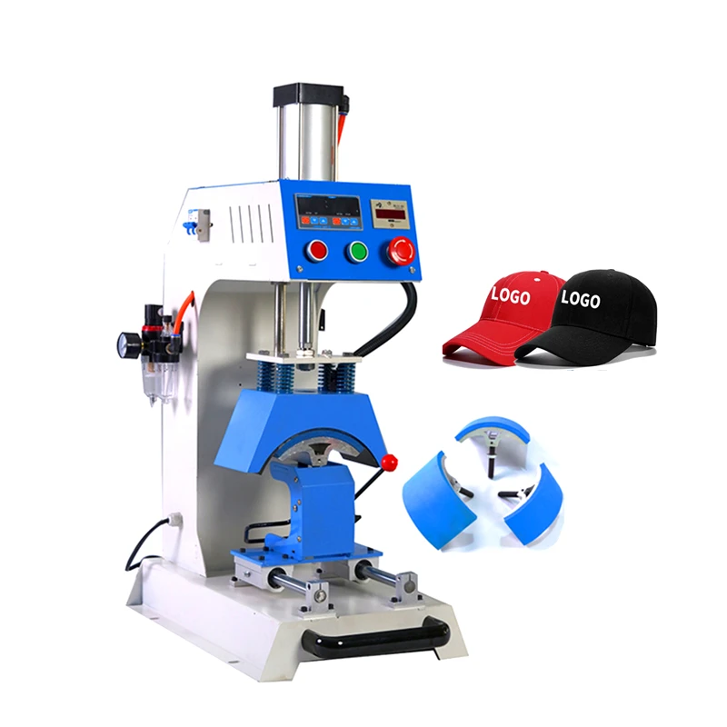 

Heat Press Machine Pneumatic automatic Label continuous work Hat Cap Marking Printing Machine For Hat Cap Logo Brand Leather