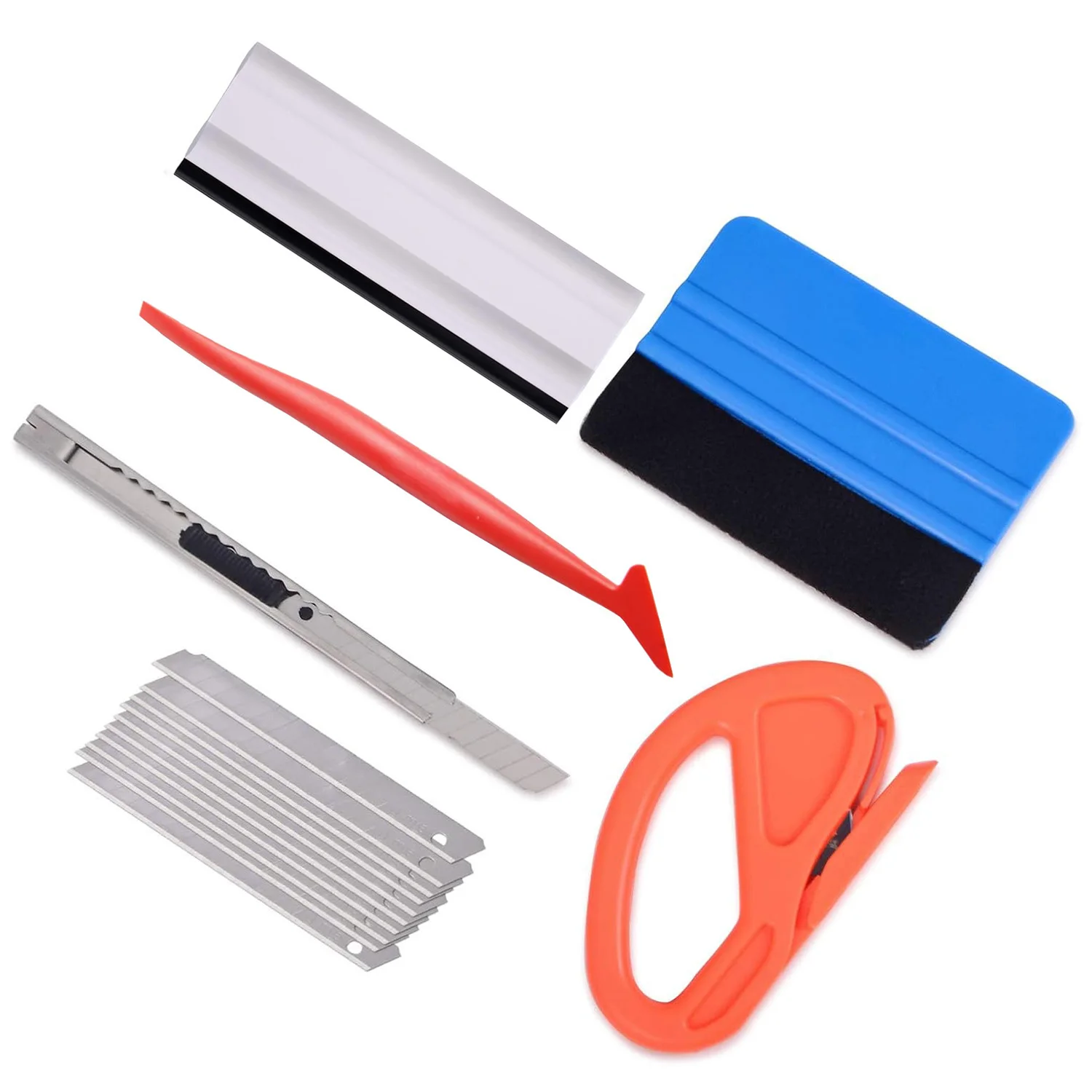 مجموعة أدوات تغليف الفينيل أداة تلوين نافذة السيارة مجموعة أدوات تغليف السيارة مجموعة رقائق السيارات Zippy ممسحة الفينيل مكشطة سكين القاطع #1