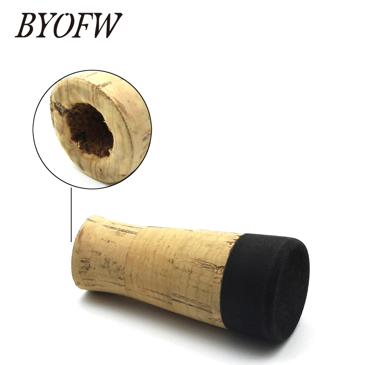 BYOFW 1 PC Composite Cork Grip Fishing Rod Handle Butt Section DIY For Pole Building Replacement or Repair Component  Tackle