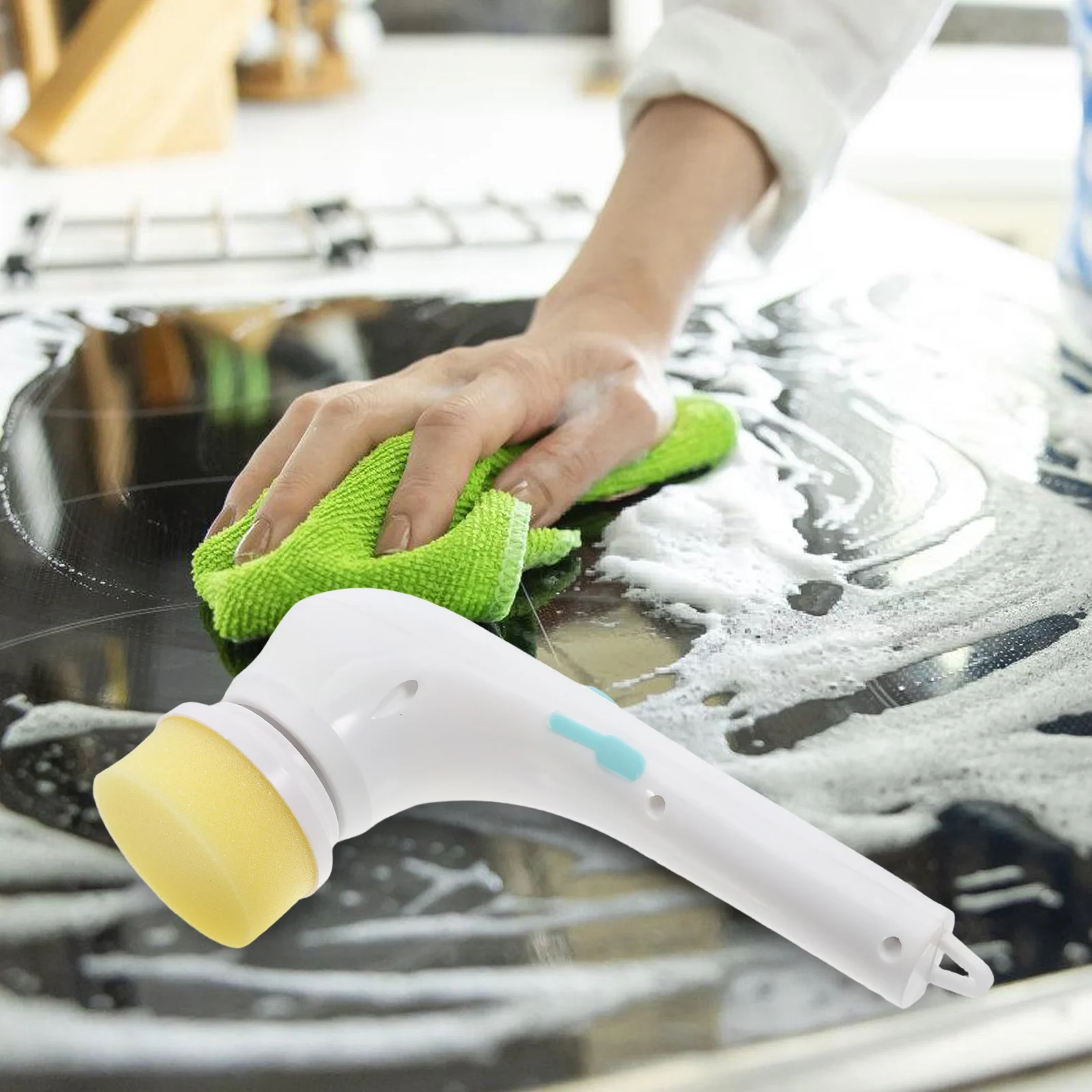 

Electric Cleaning 5 Bathroom Cleaning Brush in 1 Bathroom Kitchen Cordless Shower Tile Scrubber Handheld Cleaner Household Tool