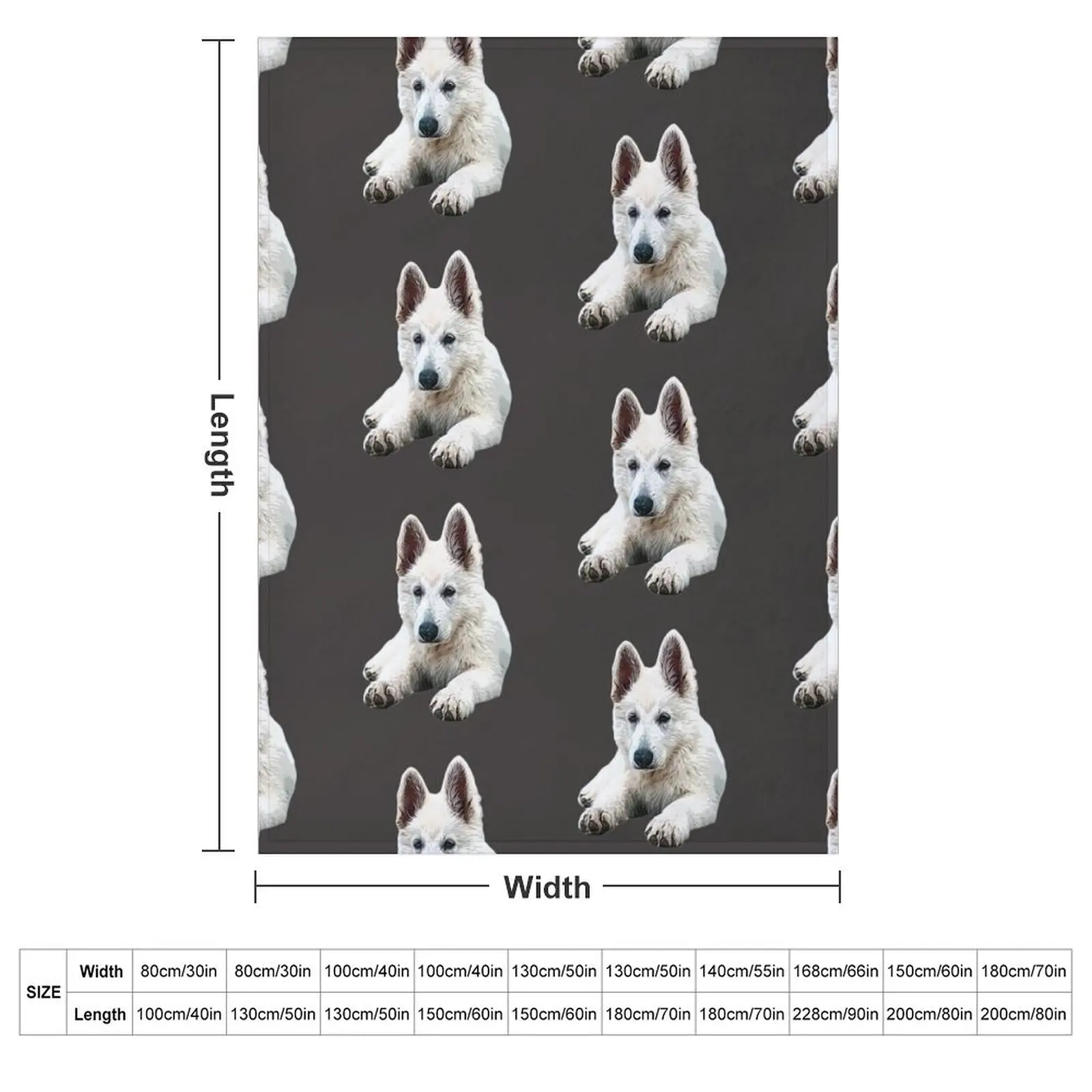 White Swiss Shepherd Puppy Dog Cute Throw Blanket bed plaid Thermal Soft Blankets For Sofas Luxury Designer manga Blankets