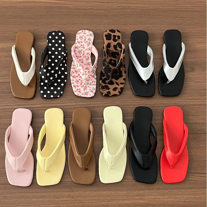 Summer Women Clip Toe Flip Flop Fashion Candy Color Dress Slide Shoes Ladies Comfort Outdoor Beach Vacation Flats Slippers