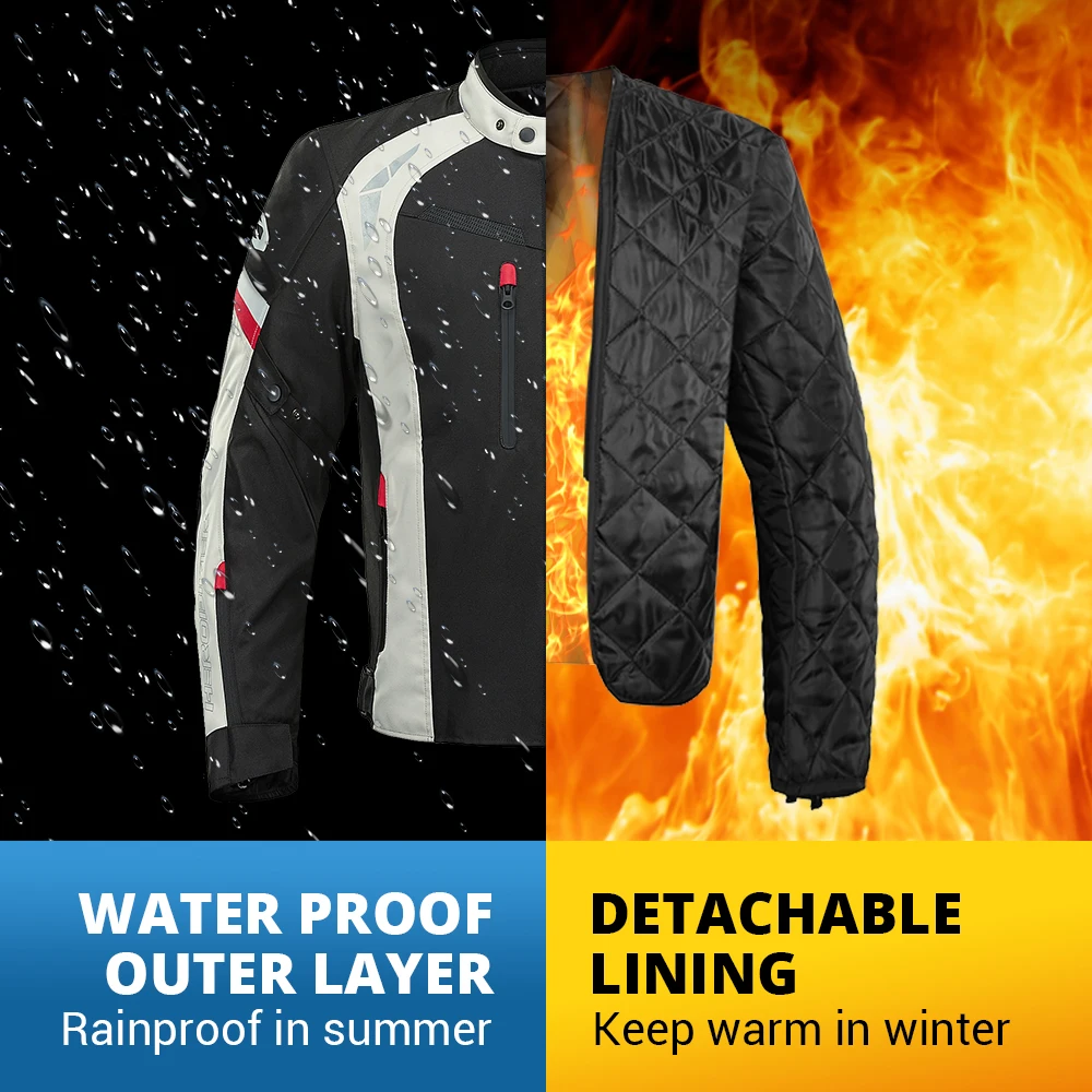 100% veste de Moto imperméable homme Chaqueta Moto portable équitation course Moto Protection pantalon de Motocross avec protrctor CE
