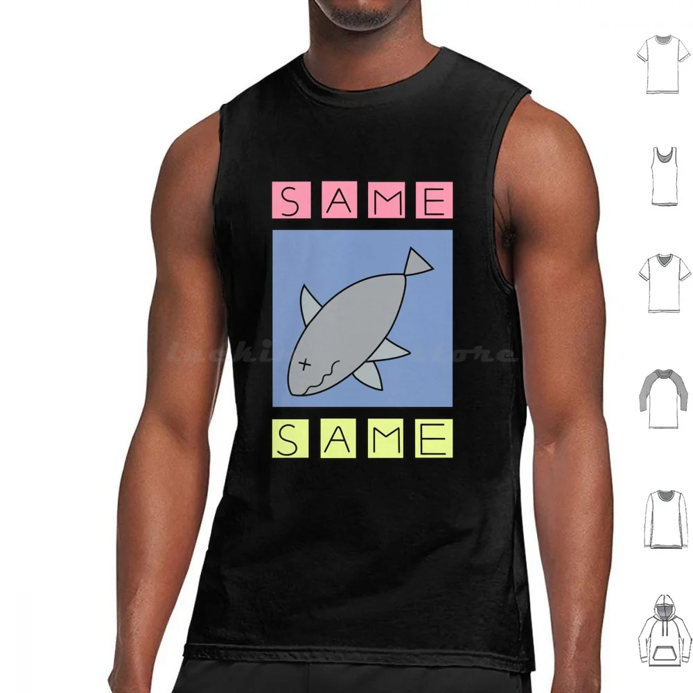 Nichijou-Same ( Shark ) Tank Tops Vest Sleeveless Anime Manga Nichijou Hakase Same Shark