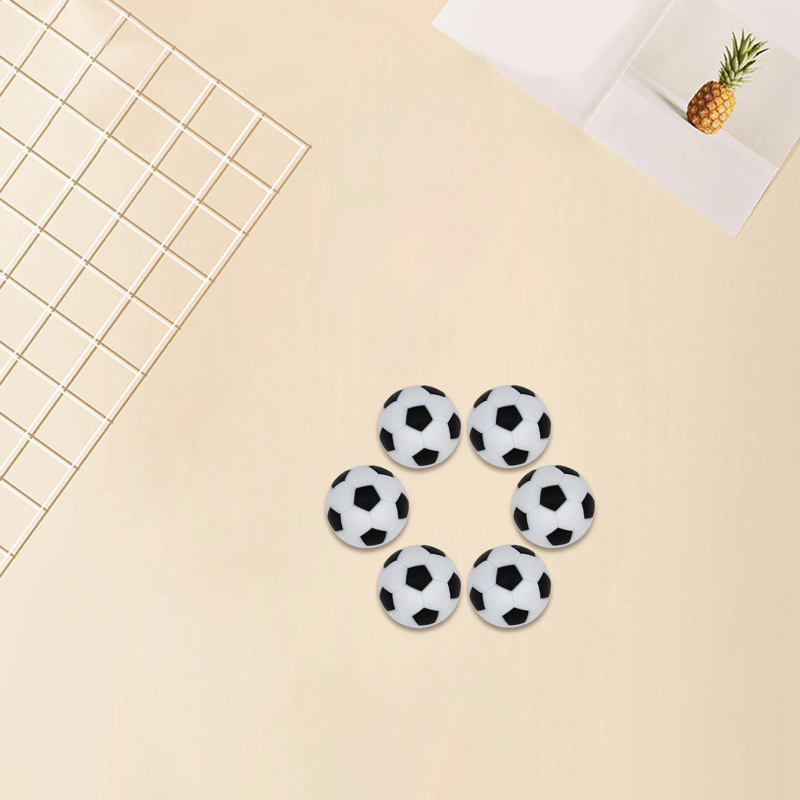 

6 Pcs Foosball Small Soccer Mini Balls Table Game Replacement Tabletop Football Footballs