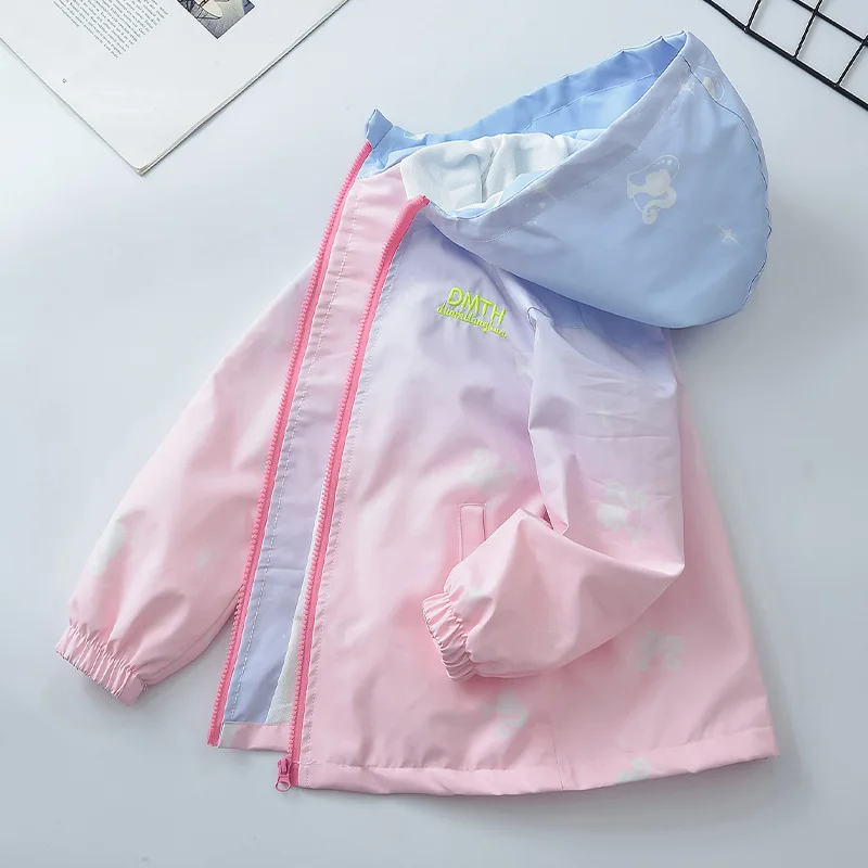 Middle aged girls Korean version casual gradient jacket, children's jacket, girls' baby jacket