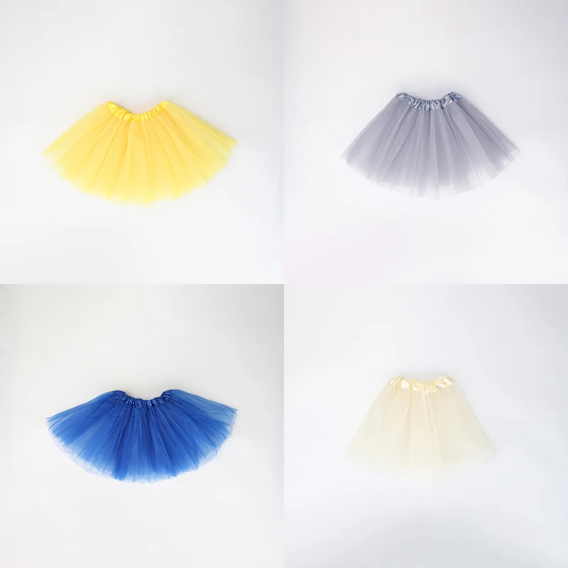 Summer Kids Baby Dance Tutu Skirt For Girl 3 Layers Tulle Toddler Lace Pettiskirt Dance Skirt