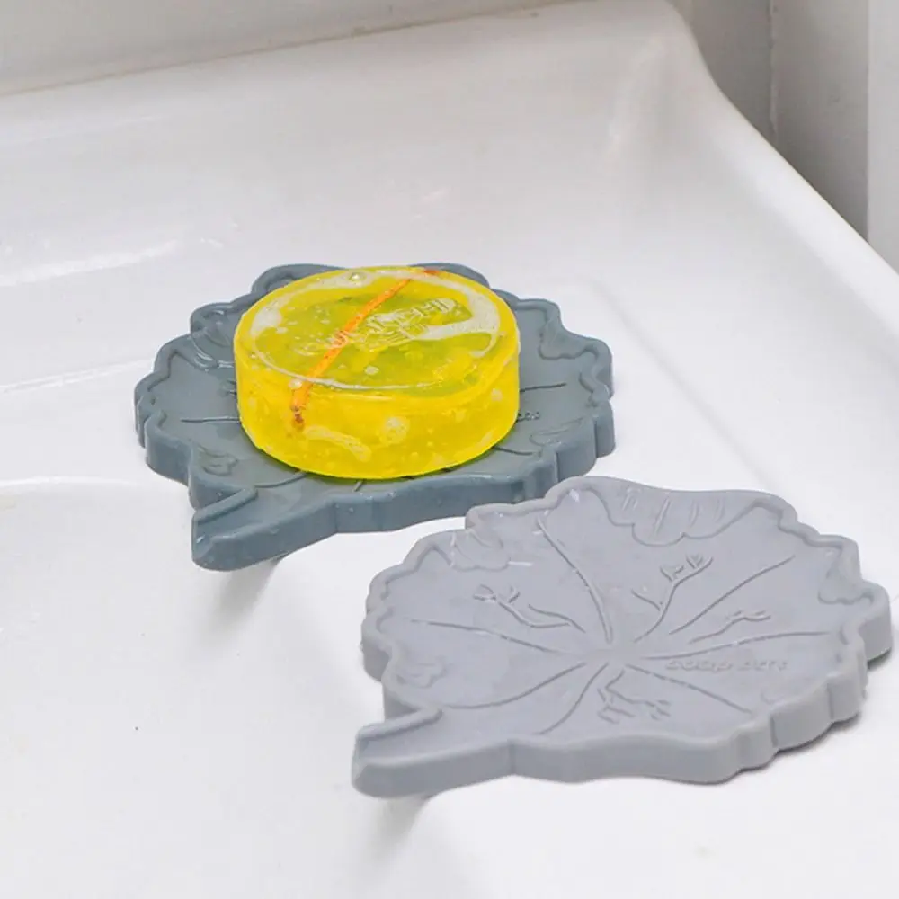 Non-slip Lotus Soap Dish Tray Reusable Quick Drain Silicone Soap Box Moisture-proof Easy To Rinse Soap Holder