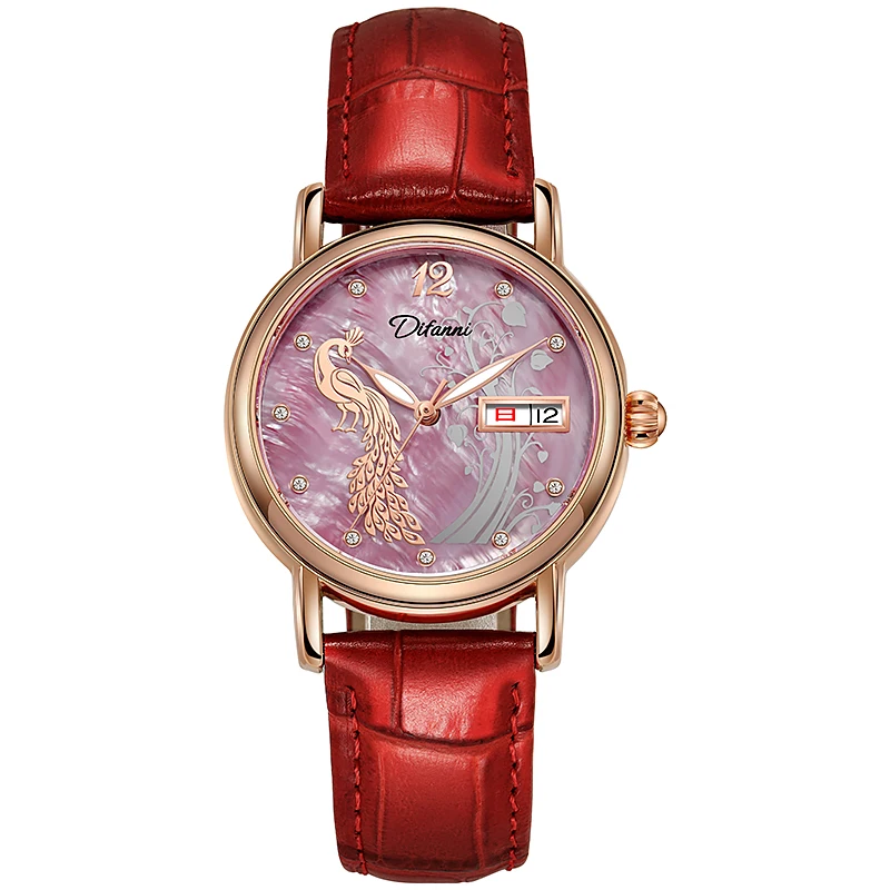 

Difanni оригинальные механические часы с бриллиантовым циферблатом для женщин, модные элегантные женские часы, женские наручные часы Reloj Mujer