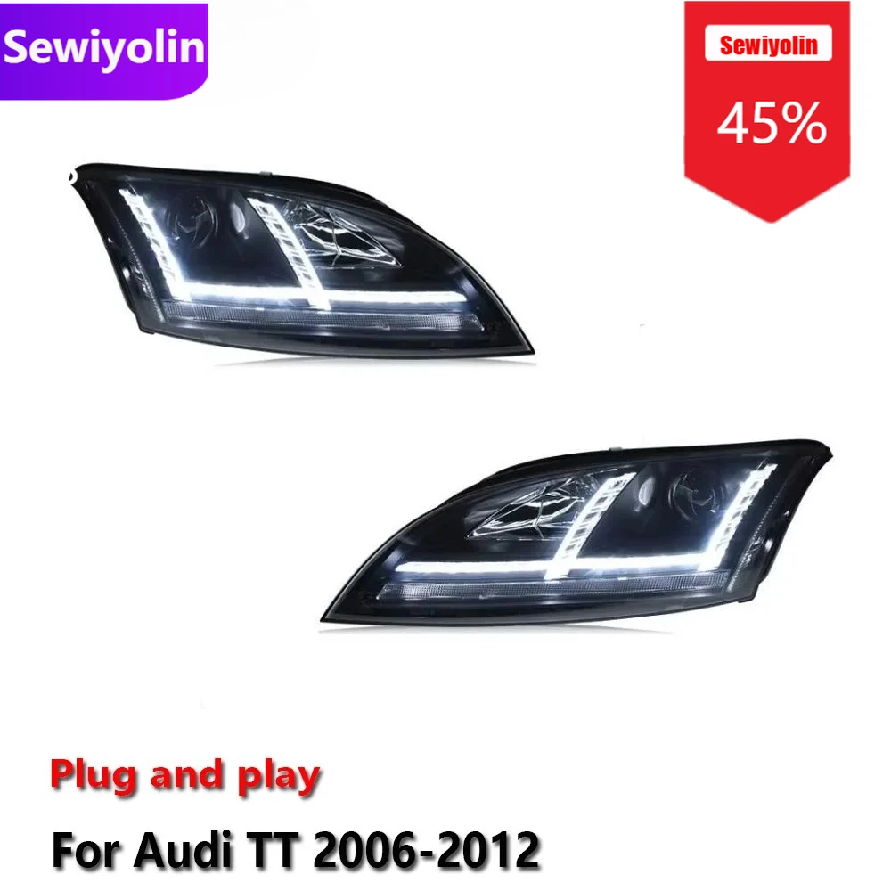 

Car DRL LED Headlight Assemblies For Audi TT 2006-2012 Fog DRL Brake Turn Signal Lamp Plug And Play