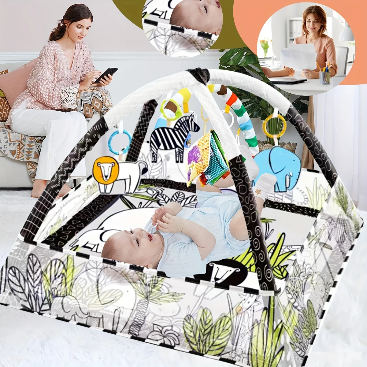 polyester-baby-indoor-activities-and-baby-gym-with-zebra-horse-elephant-pattern-pendants-and-hanging-toys-suitable-for-bab