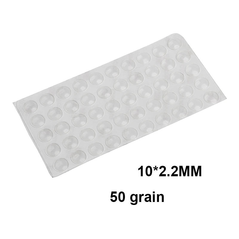 50 Grain Door Stopper Silicon Rubber Kitchen 2.2MM Thickness Diameter 10MM Cabinet Self Adhesive Stop Damper Buffer Pad