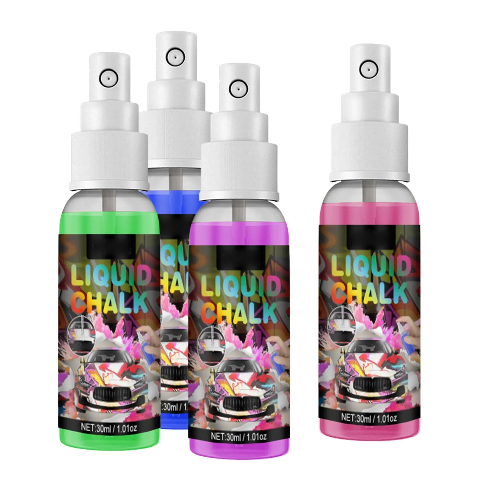 30ml Graffiti Chalk Spray Paint Washable Painting Marker Street Art Mural for Concrete, Marking, DIY Crafts, Doodling