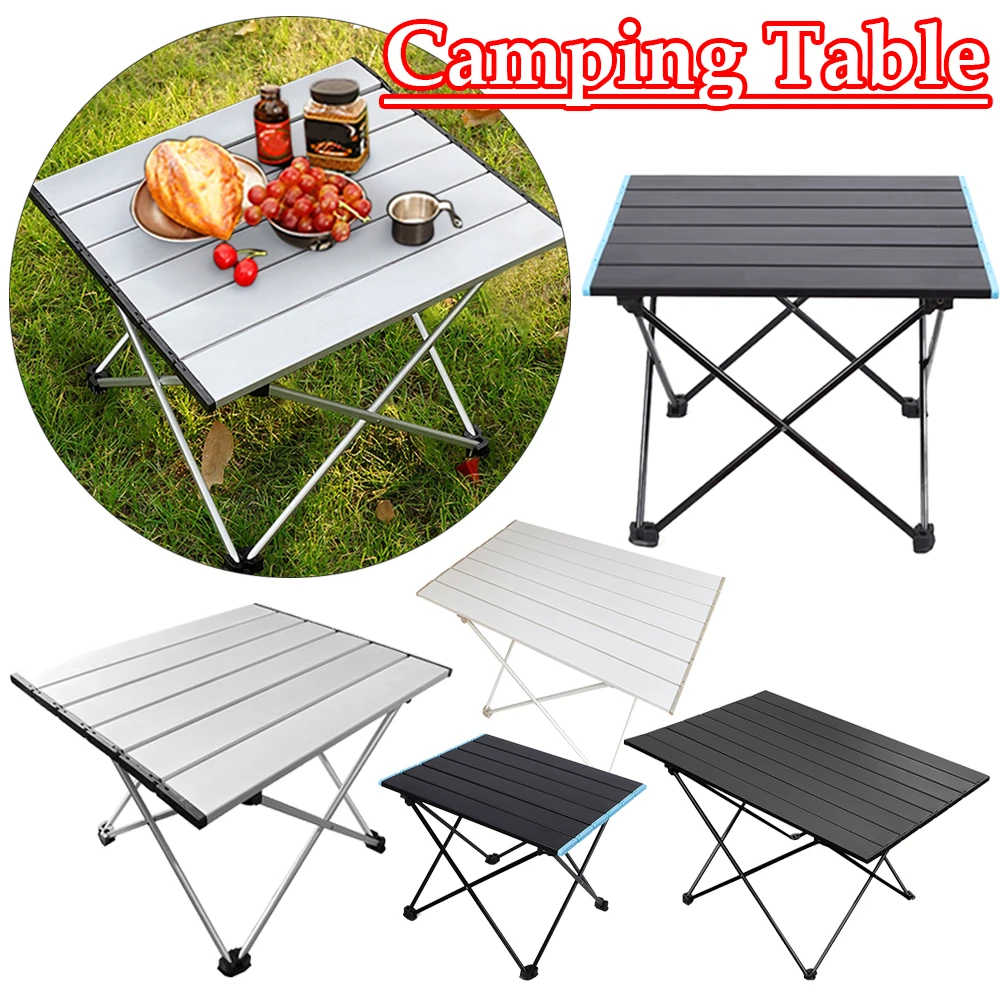 Camping Table Aluminum Alloy Beach Table Lightweight Outdoor Table with Carry Bag for Beach Outdoor Hiking Picnics BBQ Cooking