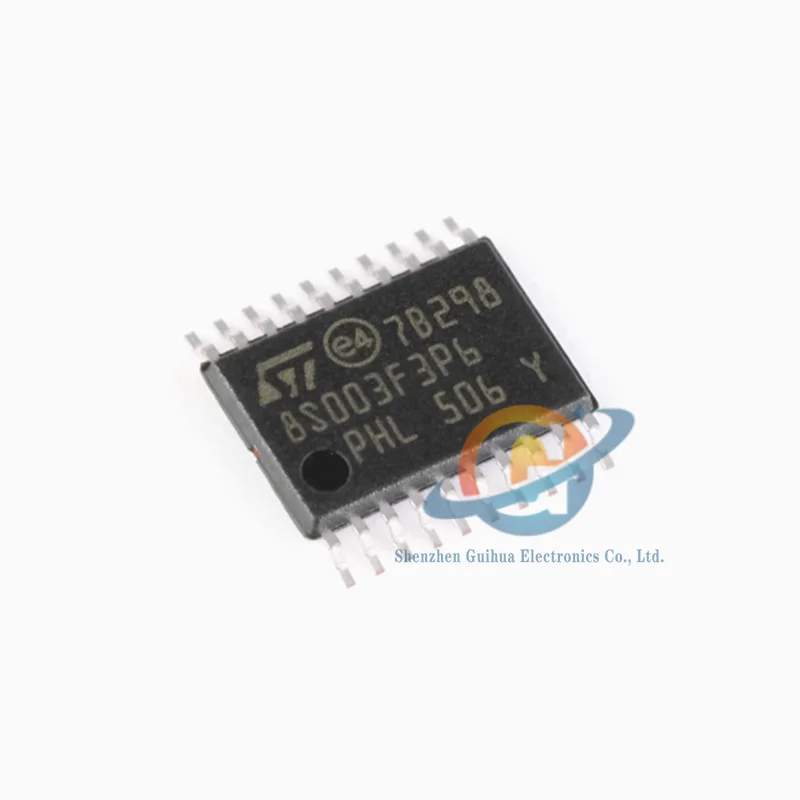 10pcs original genuine STM8S003F3P6TR TSSOP-20 16MHz/8KB flash memory/8-bit microcontroller MCU
