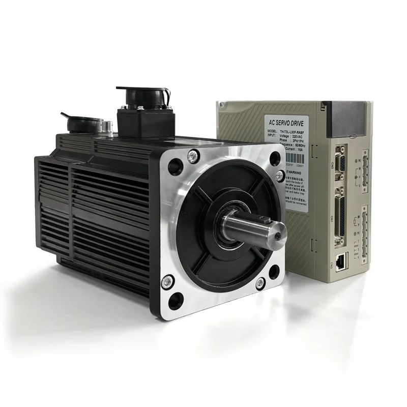 1.5KW 220VAC 1500rpm Single-Phase Three-Phase AC Servo Motor with Brake Pulse Servo Drive 130mm 10N.m Waterproof Protection