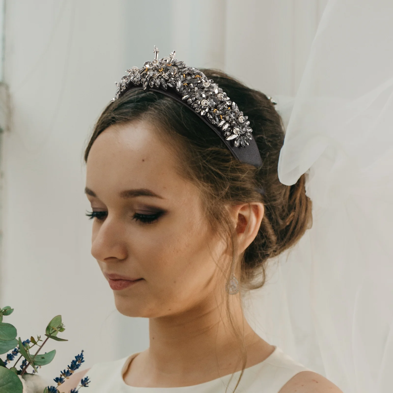 

Full Diamond Headb Elegant Baroque Style Hair Baroque Style Hair Hoops Hoops Woman Accessories Comfortable Lightweight Home Use