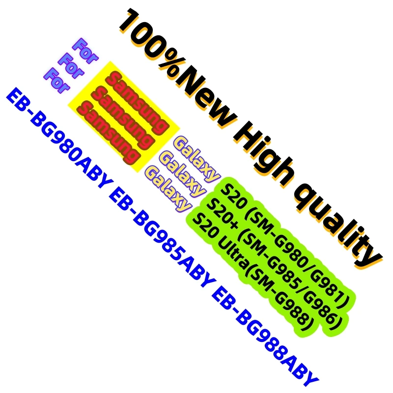 100%New High quality Battery For Samsung Galaxy S20 S20+ S20 Ultra SM-G980 SM-G981 SM-G985 SM-G986 SM-G988 with Repair Tools